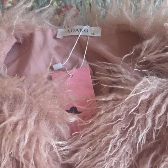 Women's Faux Mongolian Fur Jacket - Picture 2 of 6